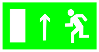 E12 направление к эвакуационному выходу (левосторонний) (пленка, 300х150 мм) - Знаки безопасности - Эвакуационные знаки - Магазин охраны труда Протекторшоп